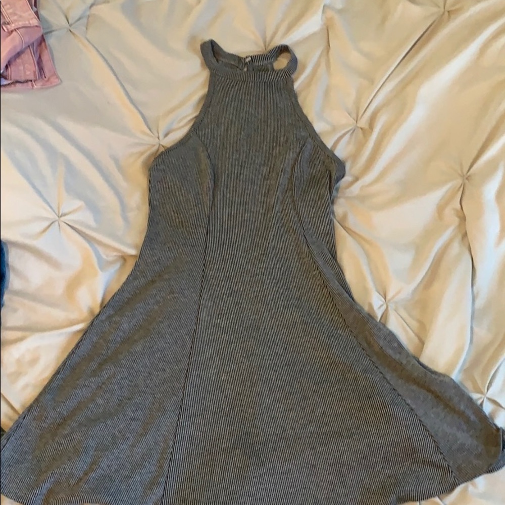 Hollister Pin Striped Halter Skater Dress